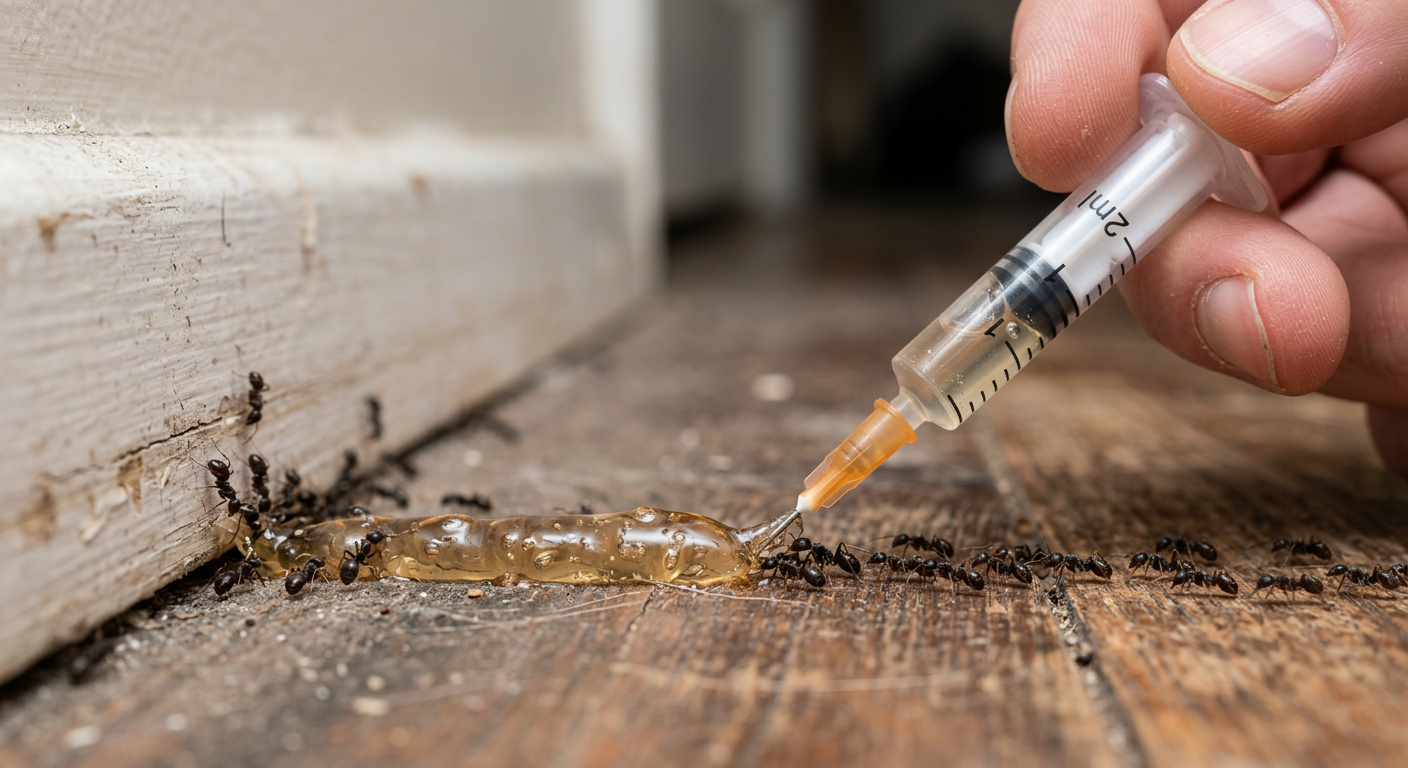 Нанесение геля-приманки