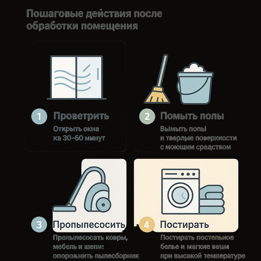 Пошаговая уборка после дезинсекции от блох