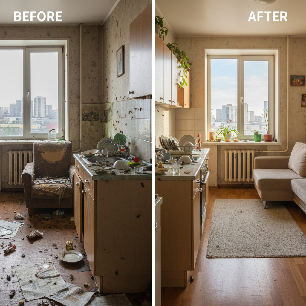 Дезинсекция — Результат профессиональной обработки