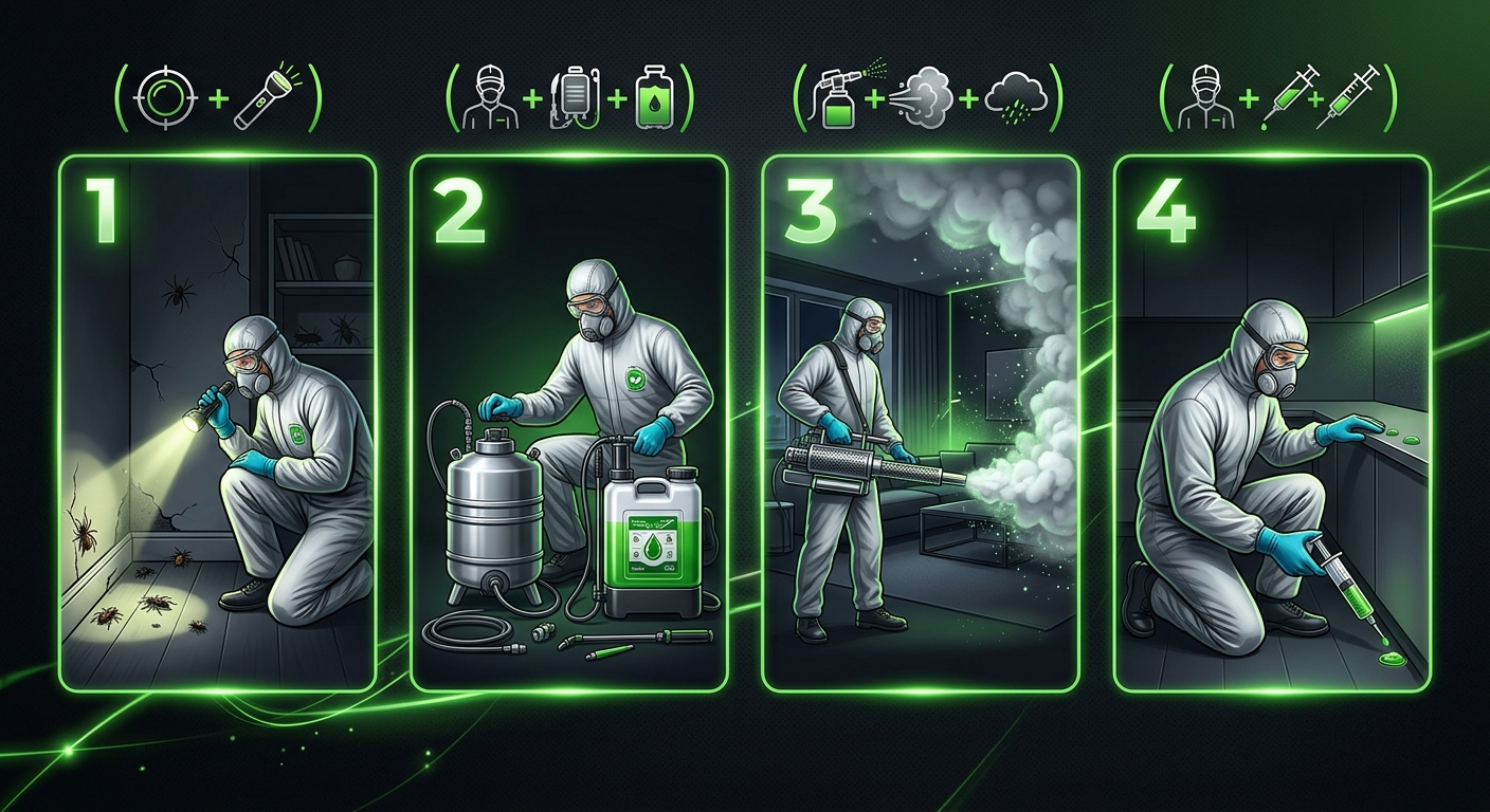 Дезинсекция — Этапы дезинсекции — от заявки до гарантии в Казани