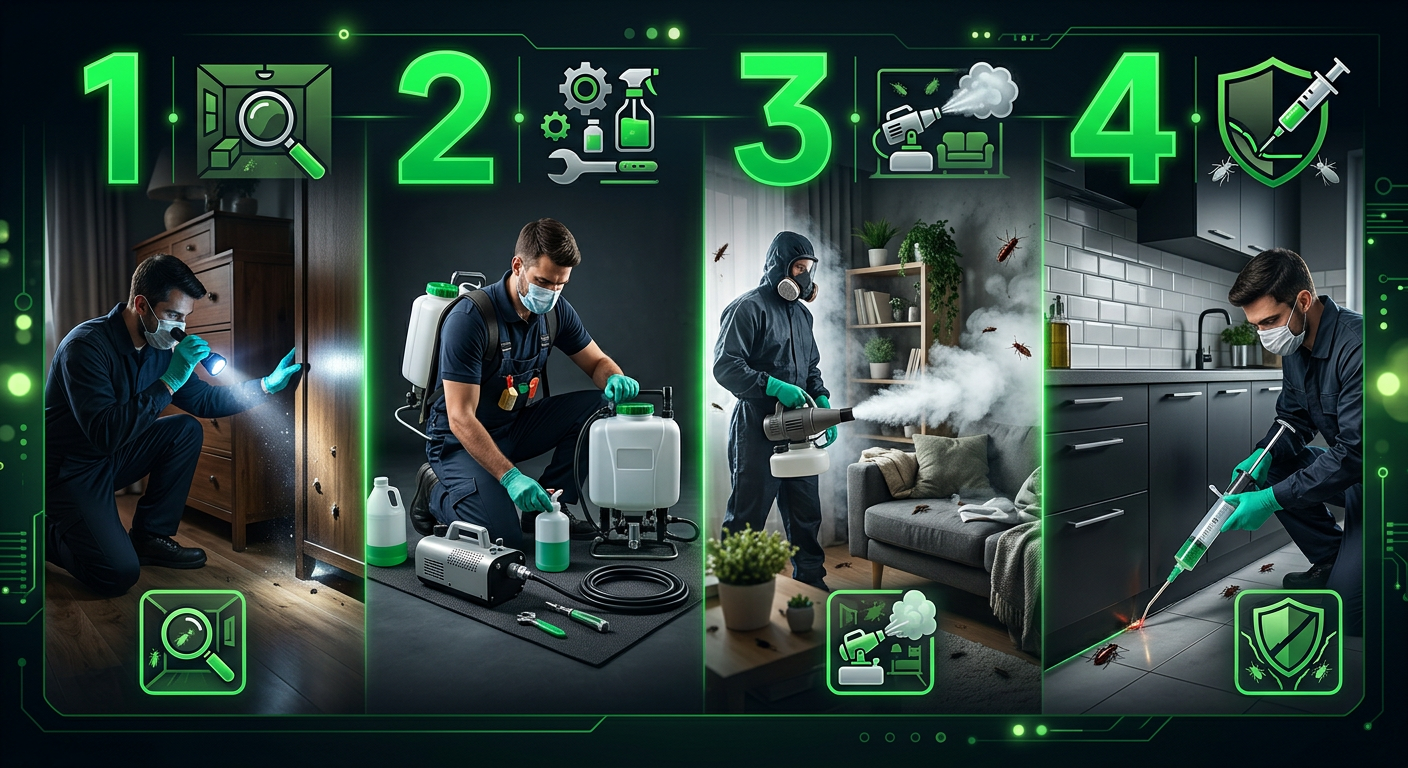 Дезинсекция — Этапы дезинсекции — от заявки до гарантии в Новосибирске