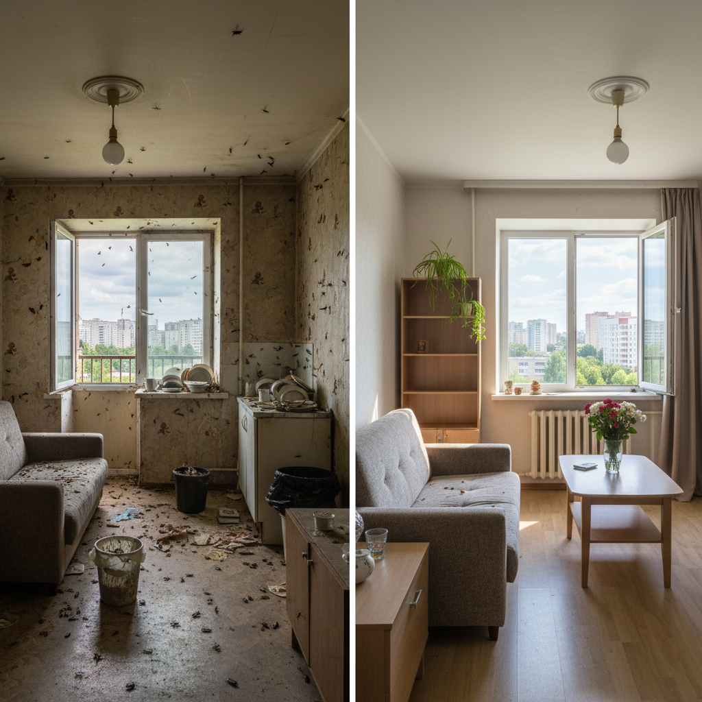 Дезинсекция — Результат профессиональной обработки