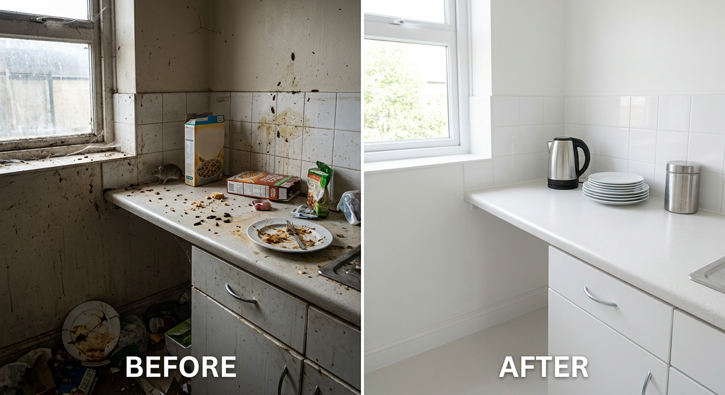 Дезинфекция — До и после дезинфекции